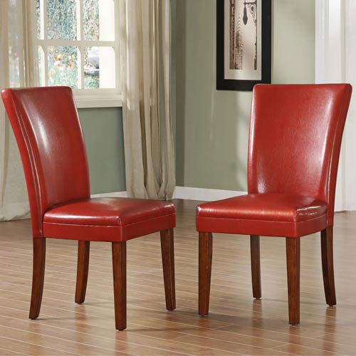 Homehills Wine Red Parson Side Chair Set Of Two